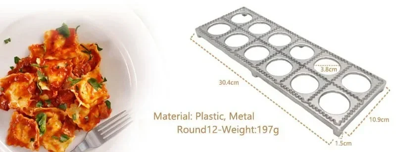 Description Picture 3 of itemGnocchi Board Set Italian Pasta Making Tools Ravioli Stamp Cutter for Homemade Cavatelli Garganelli Fettuccine Pasta Maker