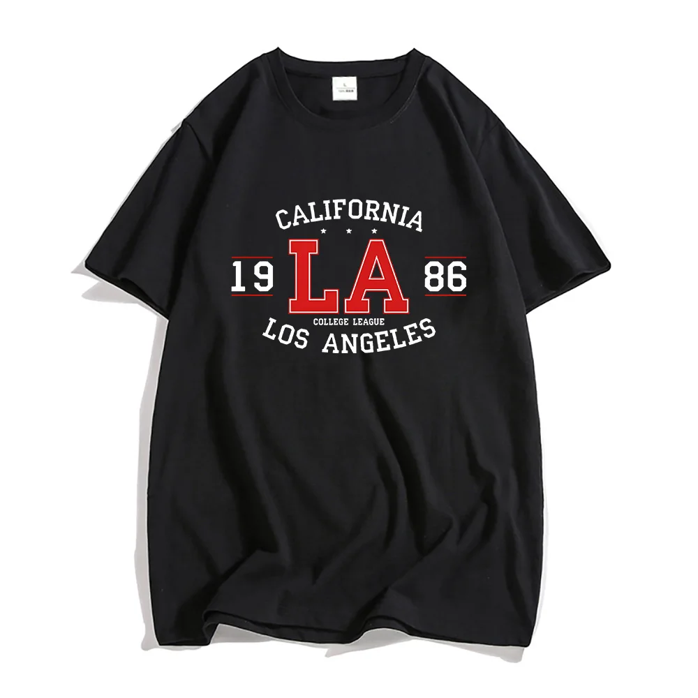 

Los Angeles 91 T Shirts MEN 100% Cotton Streetwear T-shirts Four Seasons Short Sleeve Tee Shirts O-Neck Sense of Design Fashion