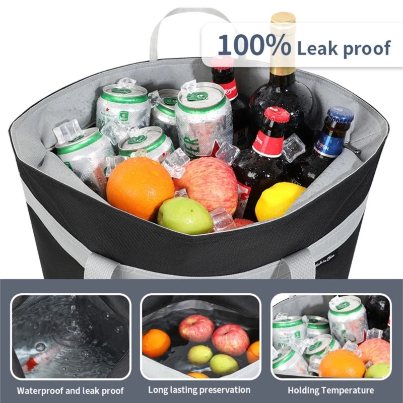 Soft Insulated Bag Large Capacity Cooling Handbag Convenient and Stylish Insulation Shoulder Bag for Outdoor Activities