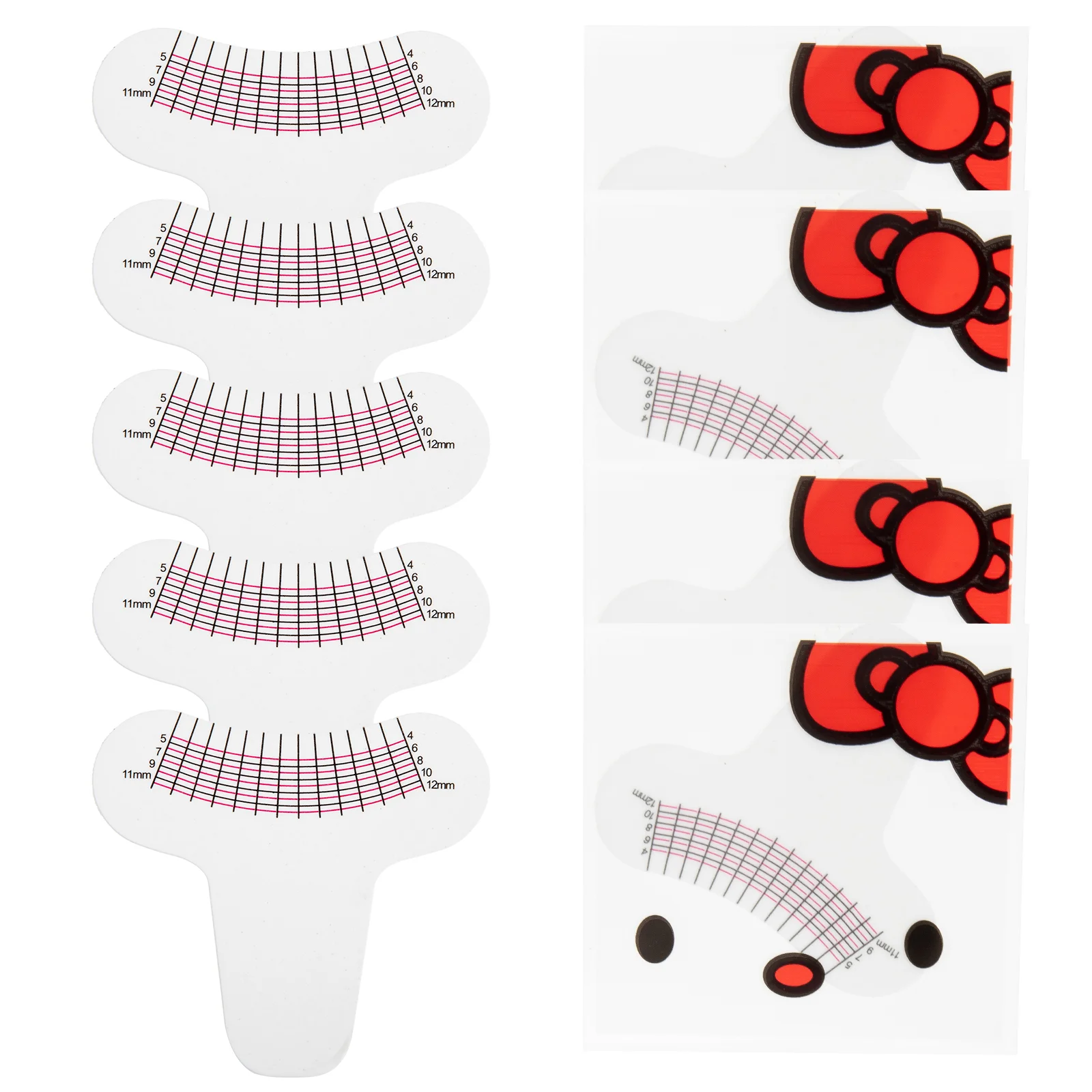 

Paper Lashes Lash Curling Degree Ruler Eyelash Ruler Eyelash Crafting Tool Eyelashes Length Ruler Eyelash Lift Measure