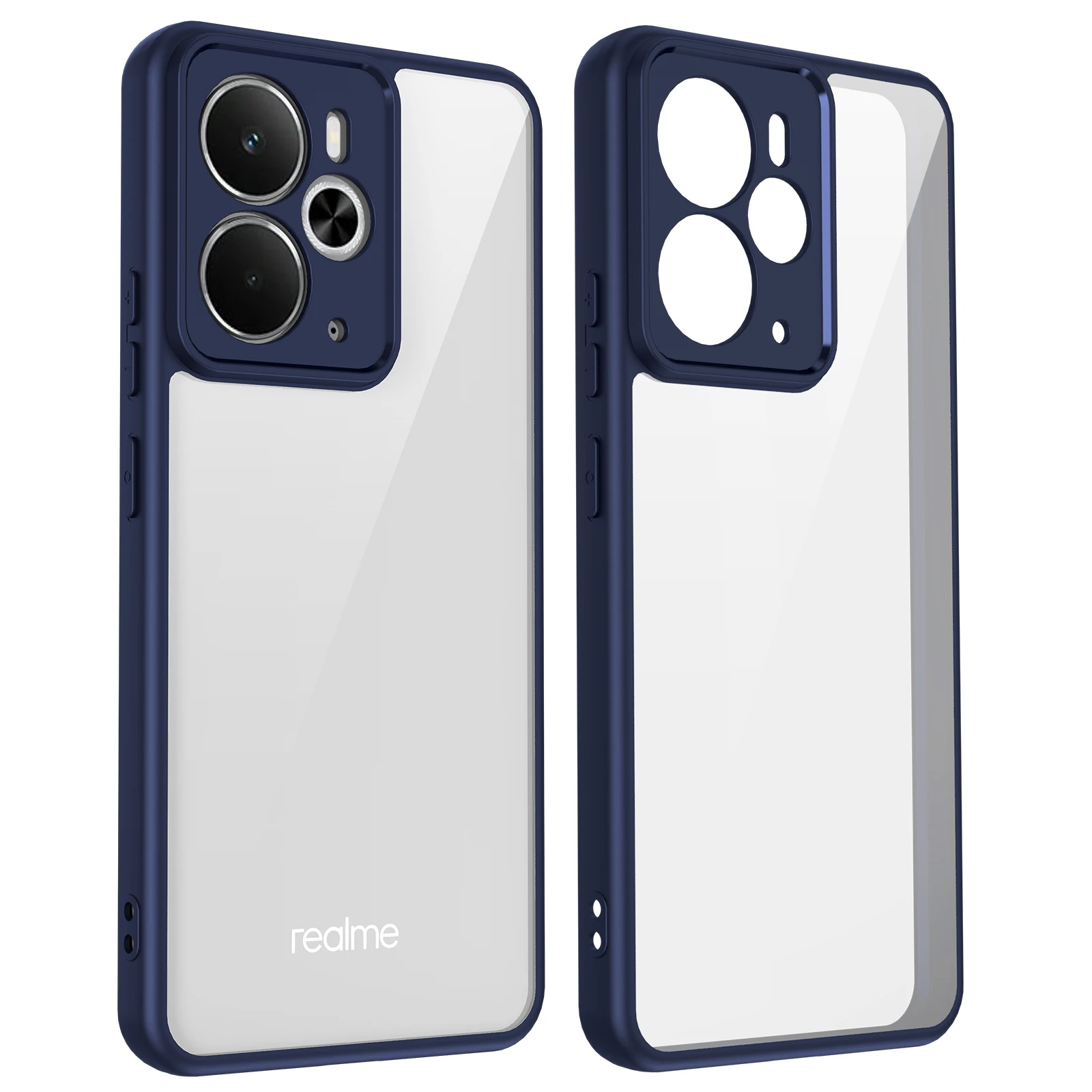 Clear Shockproof Phone Case with Hard Acrylic Back Protection