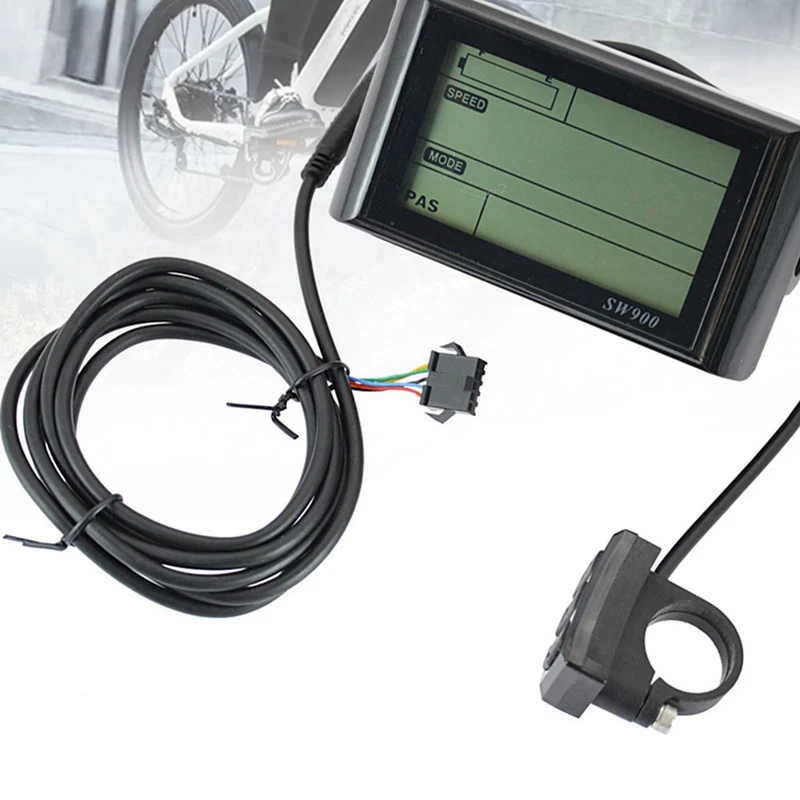 T22C 2X SW900 Ebike LCD Display 36V E-Bike LCD Meter Panel Display For Electric Bike Computer