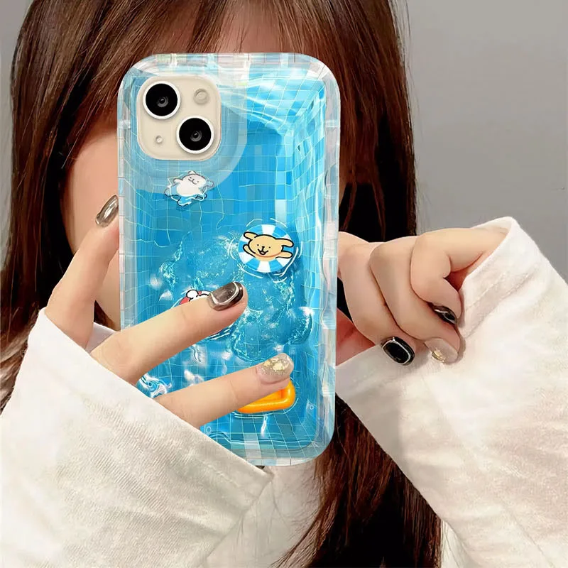 Charming Lovely Line Dog Design TPU Soft Phone Case
