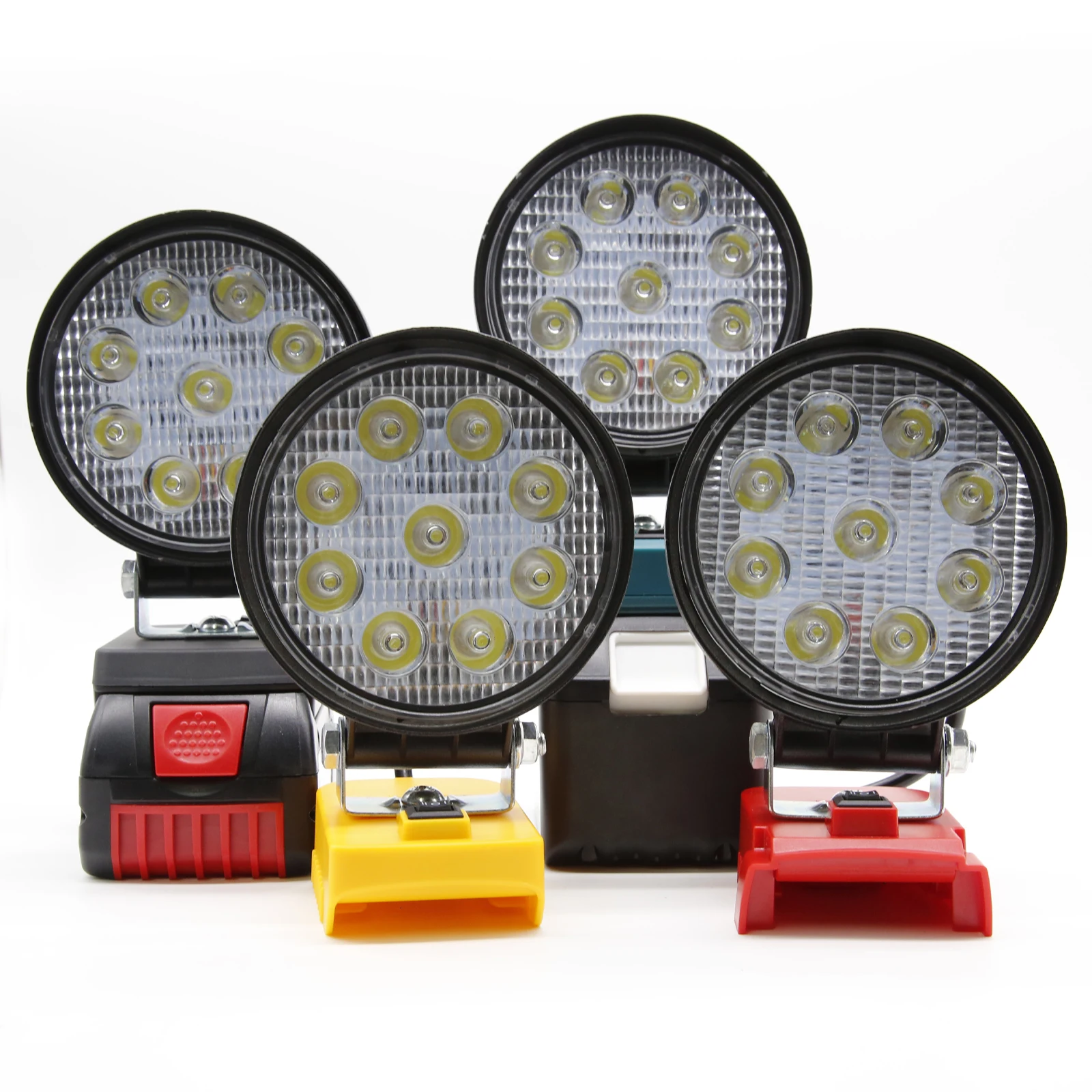Led Portátil Trabalho Ferramenta de Luz Lâmpada Adequada para Bosch Dewalt Milwaukee Makita 18v Li-on Bateria 9 - Image 4