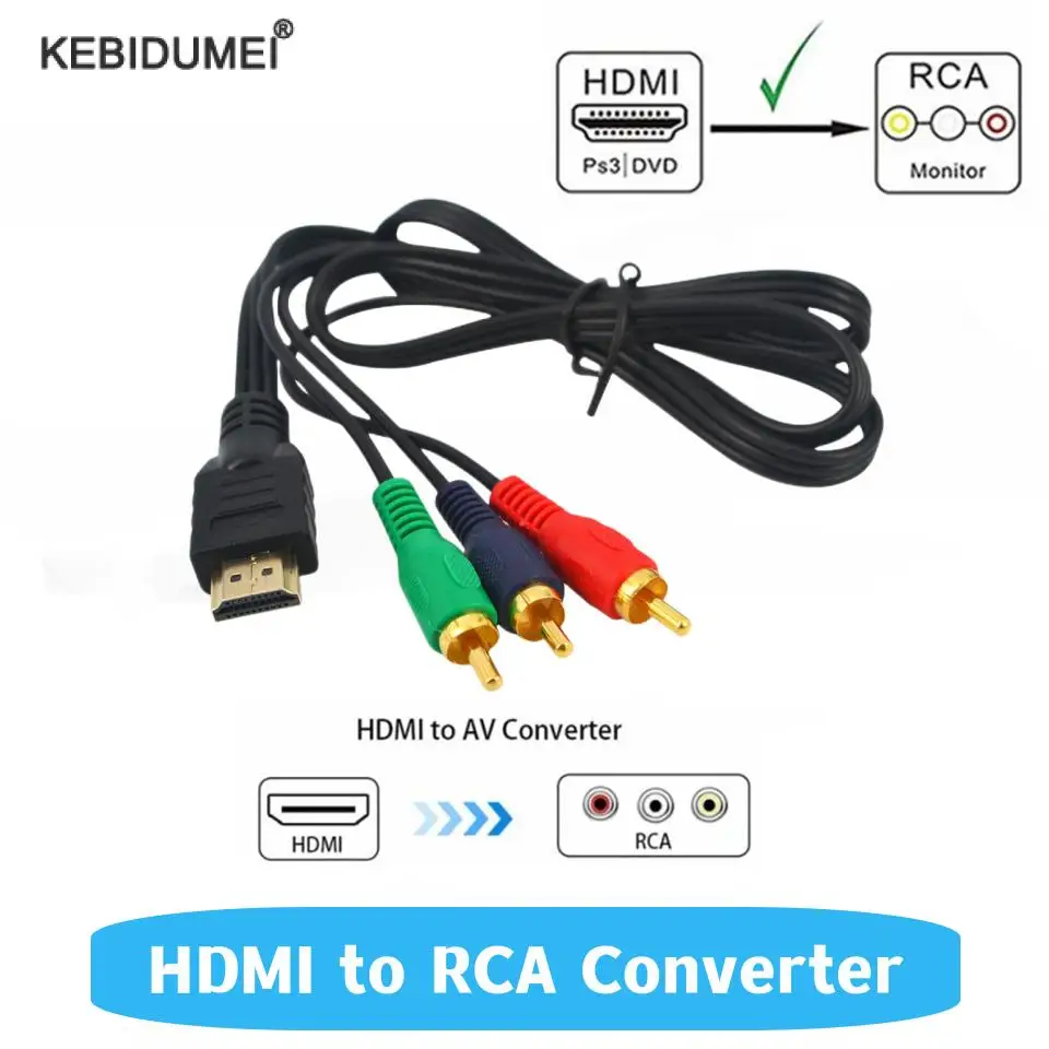 HDMItoRCAConverterCableAVAdapterConvertCordTransmitter