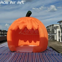 4mH Custom Inflatable Halloween Pumpkin Shape Orange Stage Tent for Halloween Decoration 1