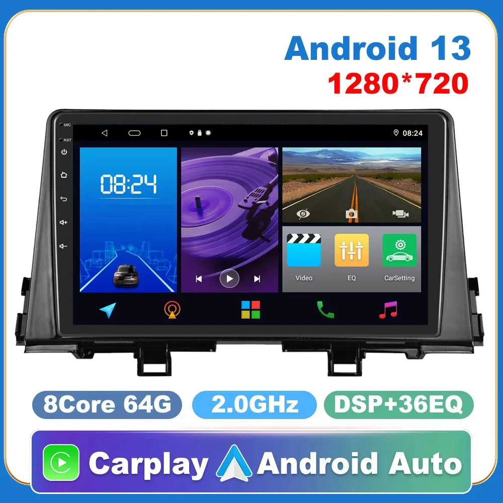 

For KIA Morning 3 Picanto 2016 2017 2018 - 2020 Multimedia Video Player Navigation Stereo Carplay Autoradio Android 13 Car Radio