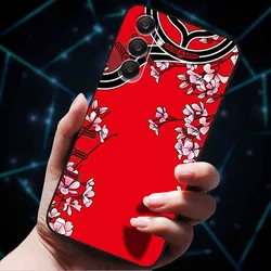 3D Floral Embossed Soft Silicone Phone Case - Elegant Back Cover Shell - -Samsung A35 5G (Pink)
