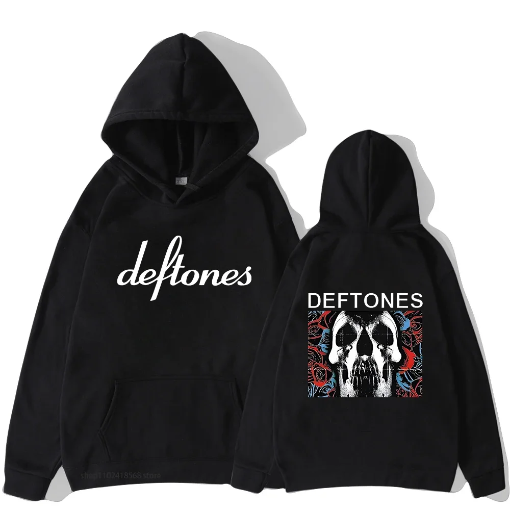 

Metal Rock Band Deftones Graphic Hoodie Mens Vintage Sweatshirt Punk Regular Fit Harajuku Streetwear Hoodies Gothic Print Casual