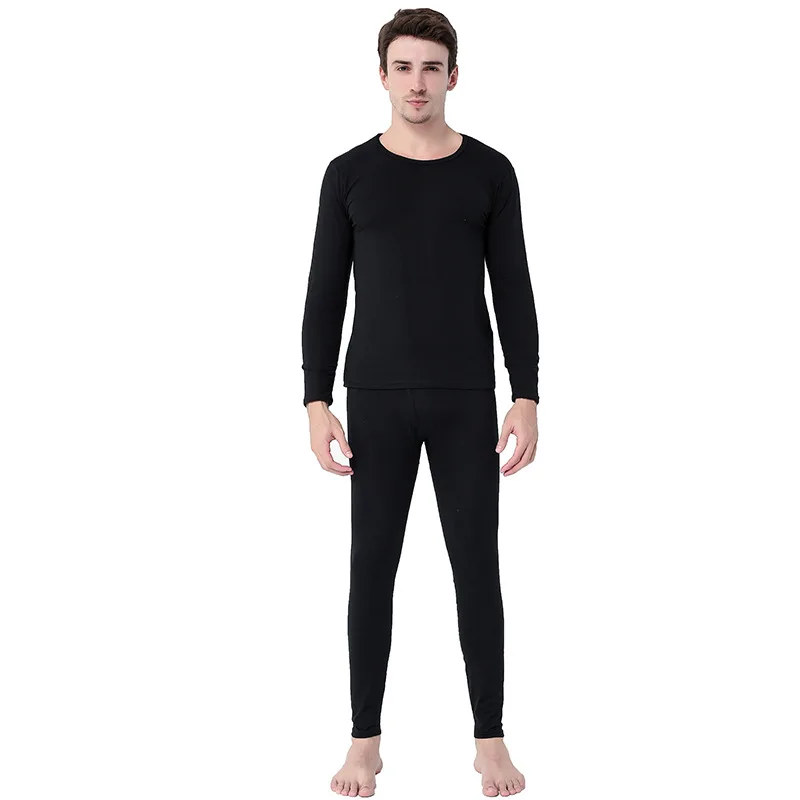 Long Underwear For Men Long Johns Cotton Thermal Underwear Winter Spring T-Shirts Pants 2 Pieces Sets thermal underwear set,thermal underwear,cotton underwear