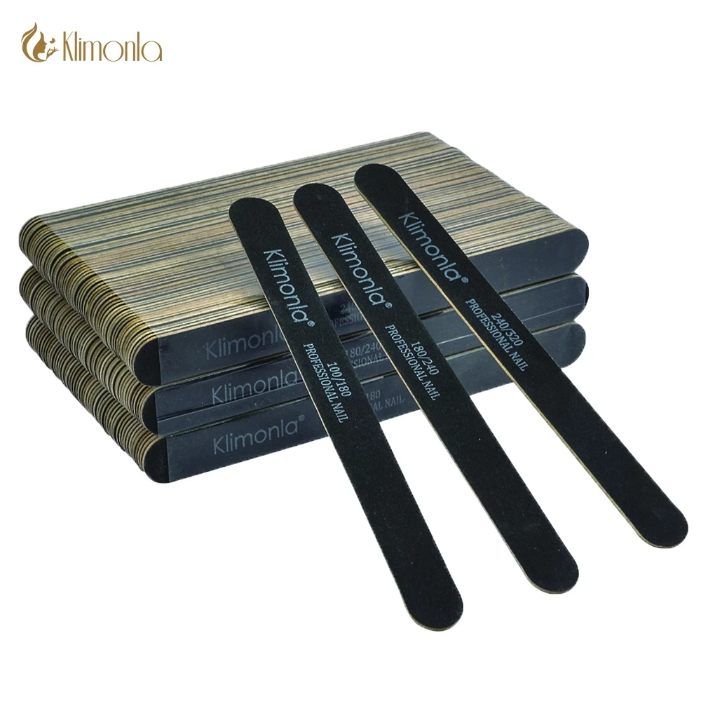 5/10 /20 pcs Wooden Nail File 100/180/240/320 Black Sandpaper Buffer Professional Nail Files Pedicure Manicure Polishing Tools