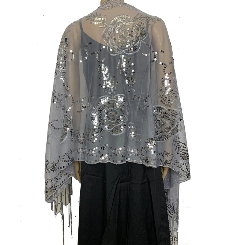 Gochoneng Sciarpa da donna in chiffon, scialli e impacchi per abiti da