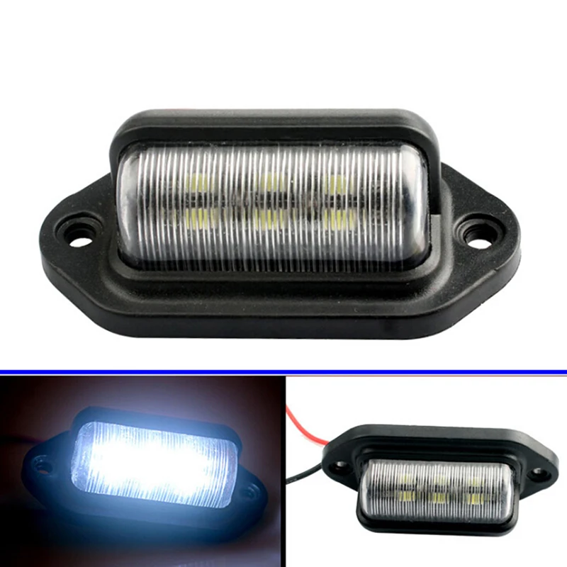 

1pc High Quality 1PCS Waterproof IP65 License Plate Light Car Truck Trailer Step Lamp License Plate Light Car Accessories