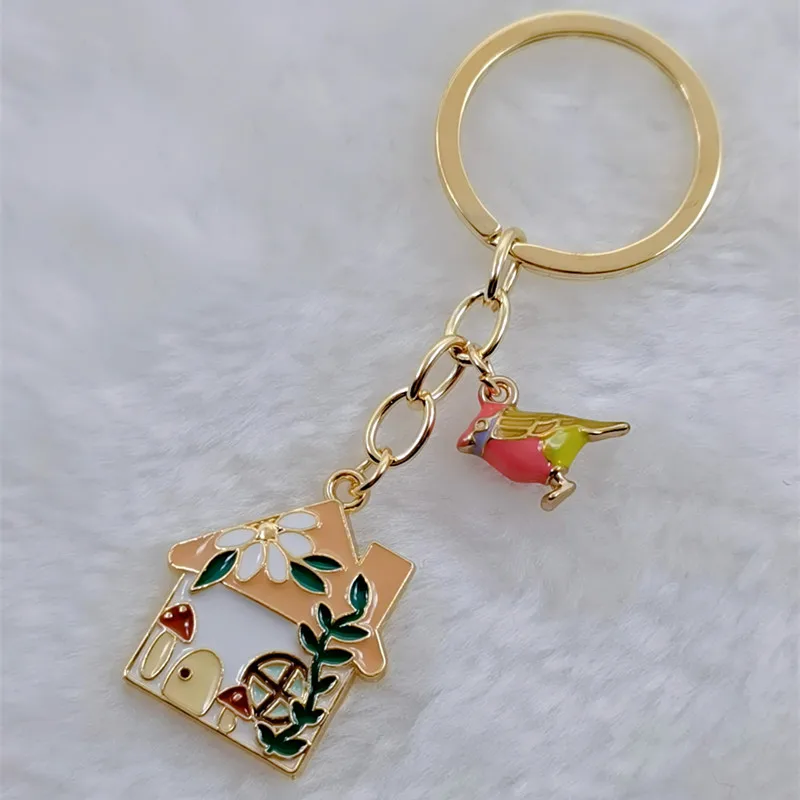 1pcs Glossy Hummingbird Keychains Fish Scales Sequins Women's Bag