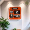 Fartech wall flip clock 32cm Large Auto Calendar Flip Clock Vintage Extra Large Luxury Wall Clock Retro Flip Clocks Wall Watches 4