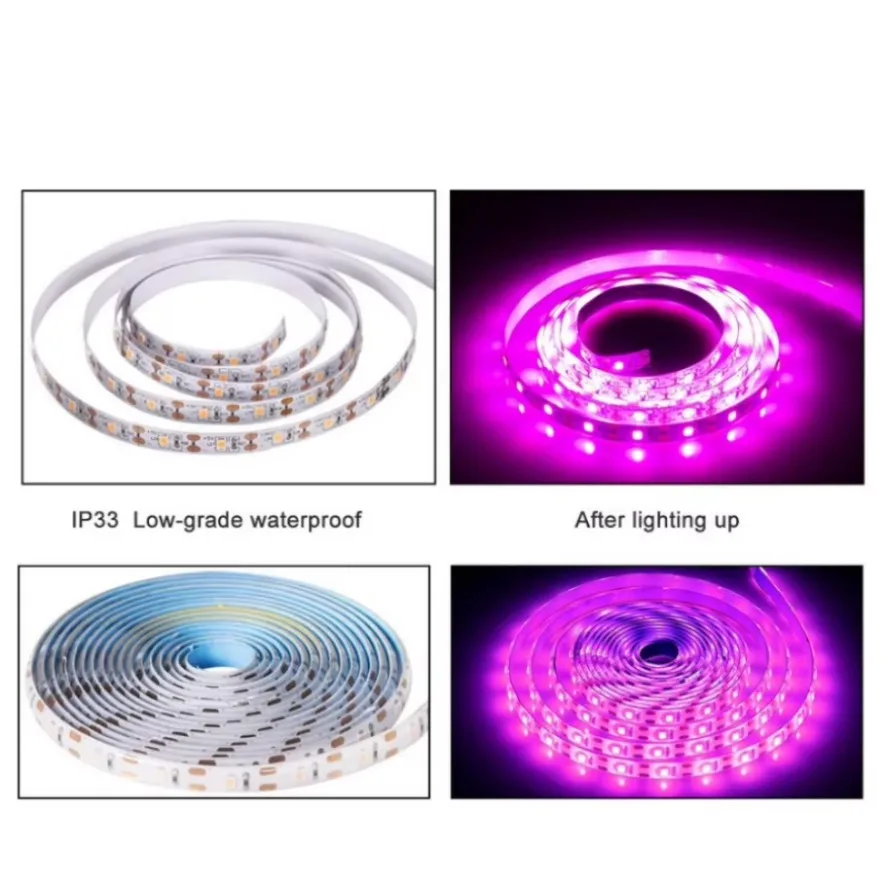 LED Grow Light 1-5m USB Strip 5V Full Spectrum Waterproof for Greenhouse Flower Seedling
