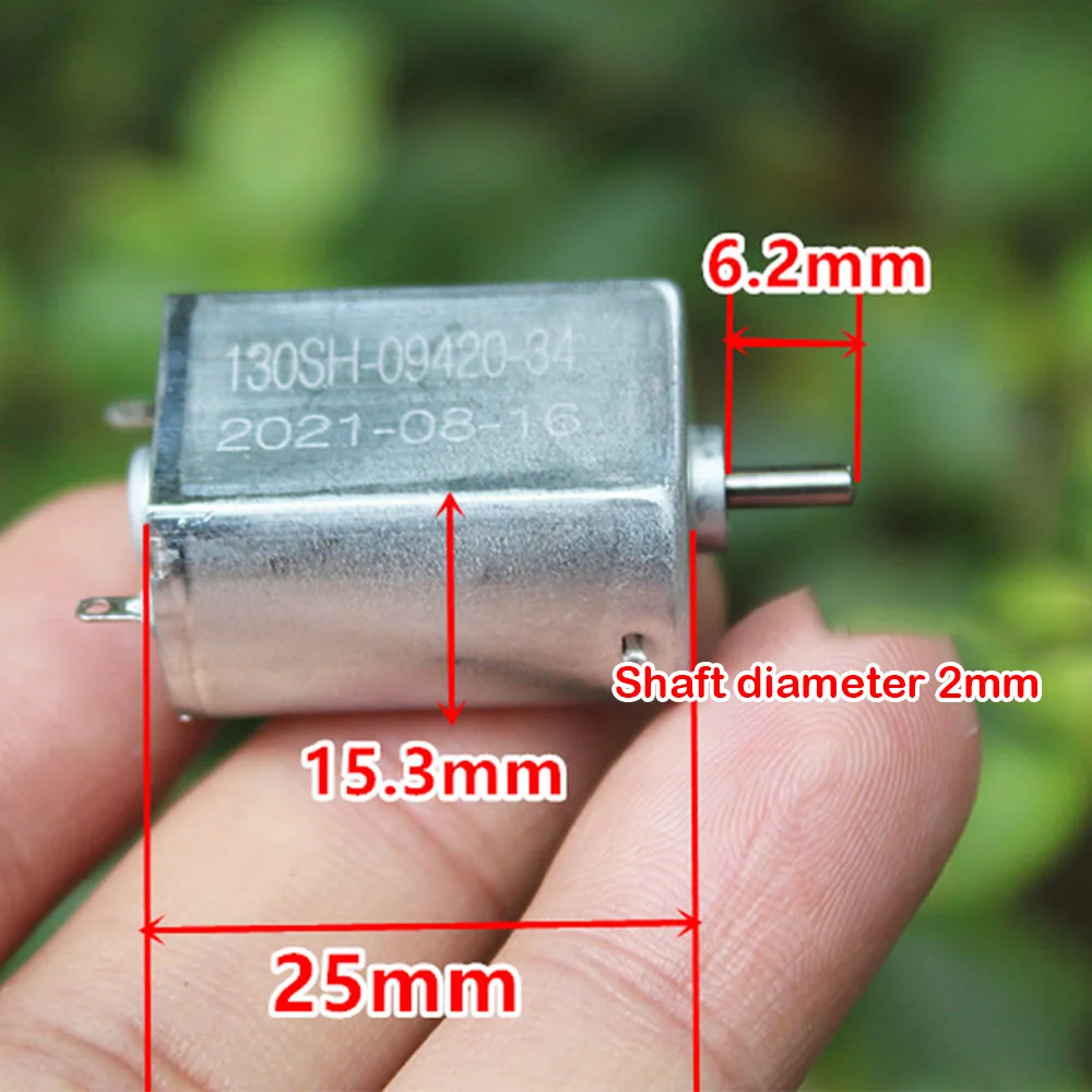 4Pcs 130 Motor Dc 6V-12V 7.4V  9V Small Motor Precious Metal Brush Miniature Four-Wheel 2400-6800Rpm Diy Toys Hobbies Smart Car