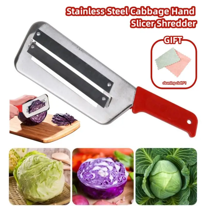 

Fruit Vegetable Kitchen Manual Cutter Making Homemade Coleslaw Or Sauerkraut Stainless Steel Cabbage Hand Slicer Shredder