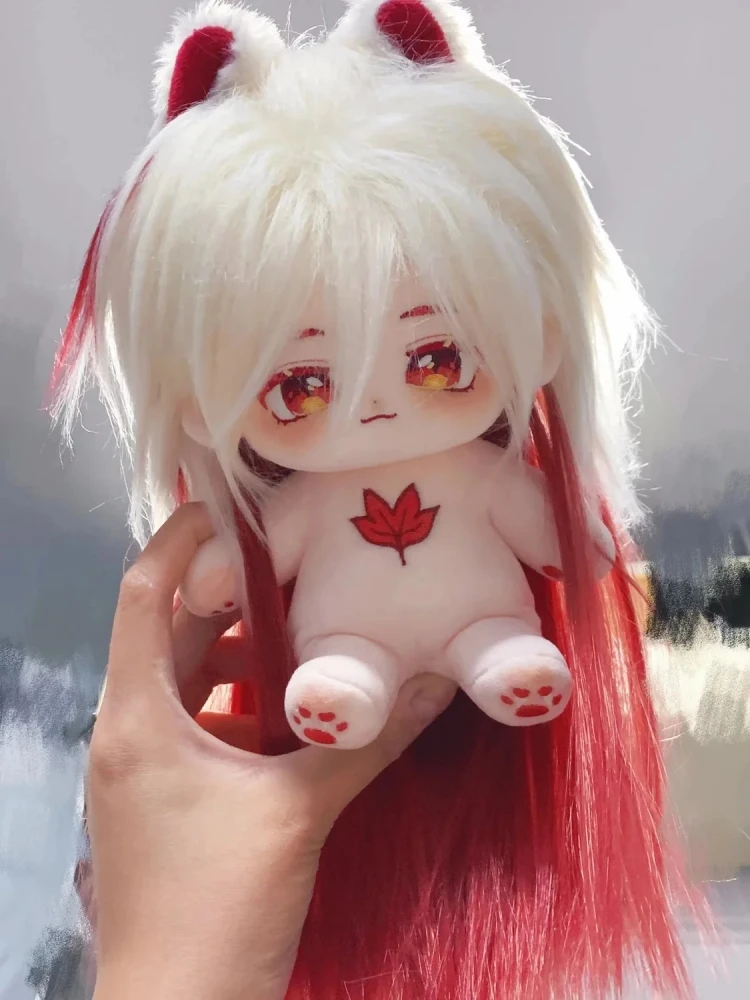 Game Genshin Impact Kaedehara Kazuha 20cm Nude Body Plush Doll Toys Soft Stuffed Plushie a6252 genshin impact kaedehara kazuha mini sharing book pocket book kawaii diary notebook primary school students journals stationery