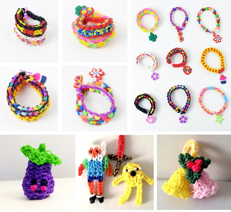 Loom Rubber Bands Bracelet Making Refill Tool Set 1Set Kit for Kids DIY Craft Jewelry Making Supplies Materials Girls Boys Gift rubber loom bands rubber band refill kit loom rubber bands kit loom bands kit