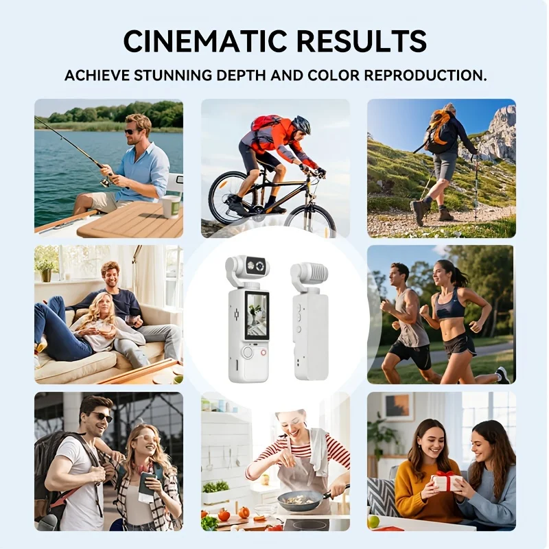 Caméra sport 4K 1080P WiFi étanche avec écran LCD 2.0" rotation 180°
