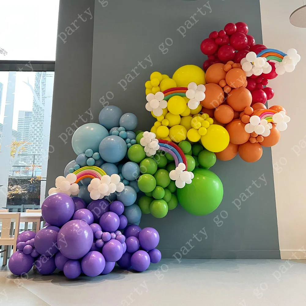 

184pcs Rainbow Balloon Garland Arch Kit Wedding Birthday Party Decoration Multicolor Latex Ballons Baptism Baby Shower Globos