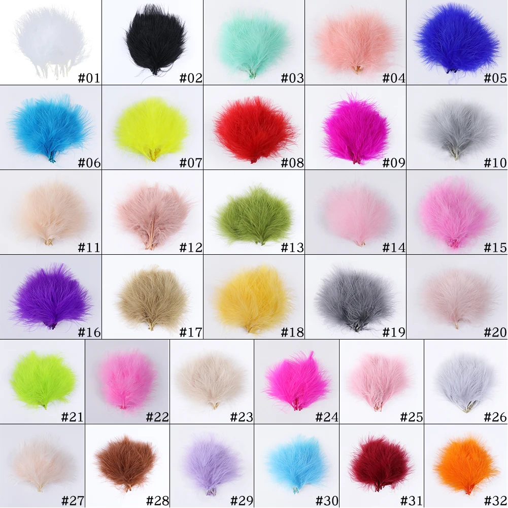 Turkey Feathers 50/100pcs Fluffy Pink Marabou 7-12cm DIY Wedding Decor