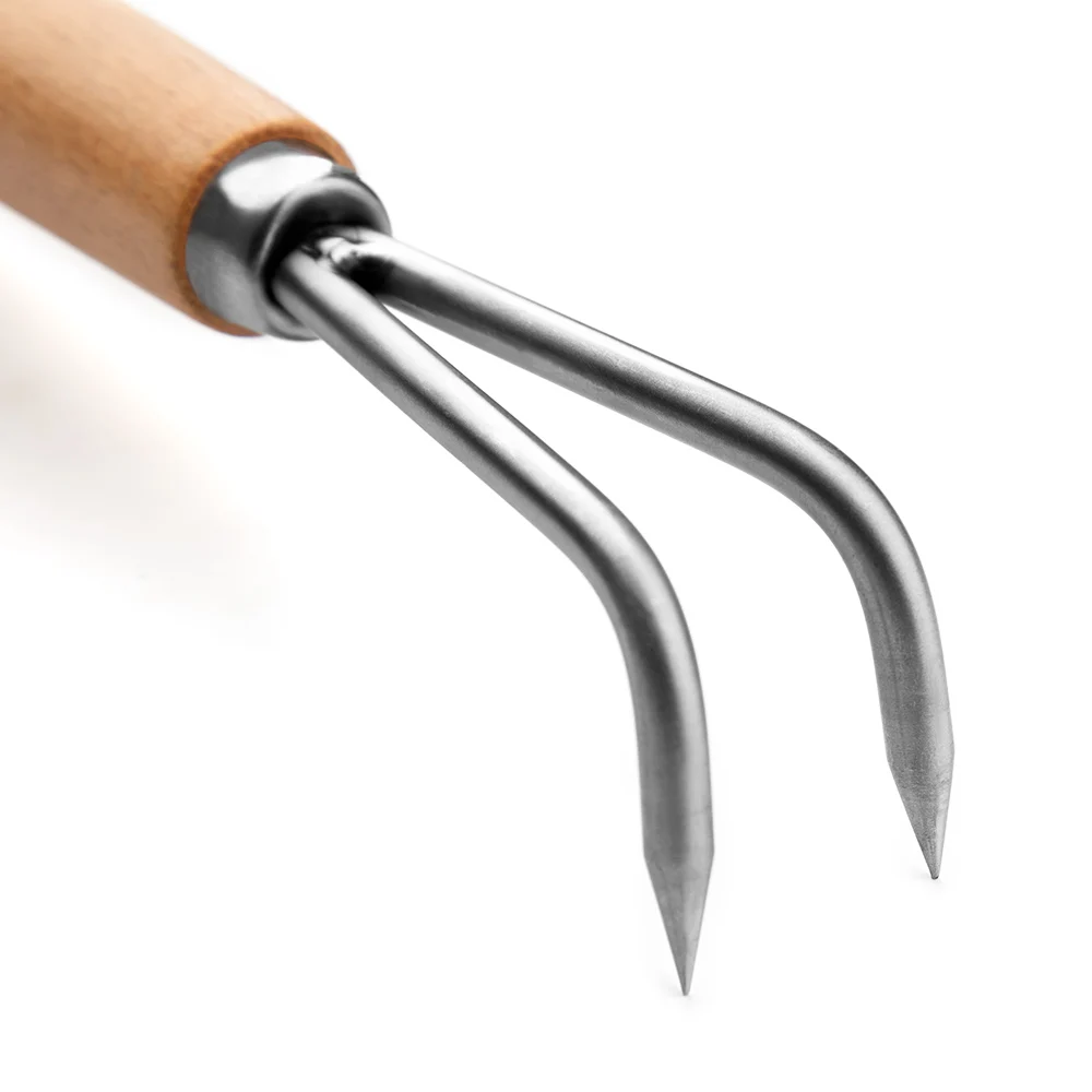 Bonsai tools hook 23 cm (9") wooden handle stainless steel hook garden tools