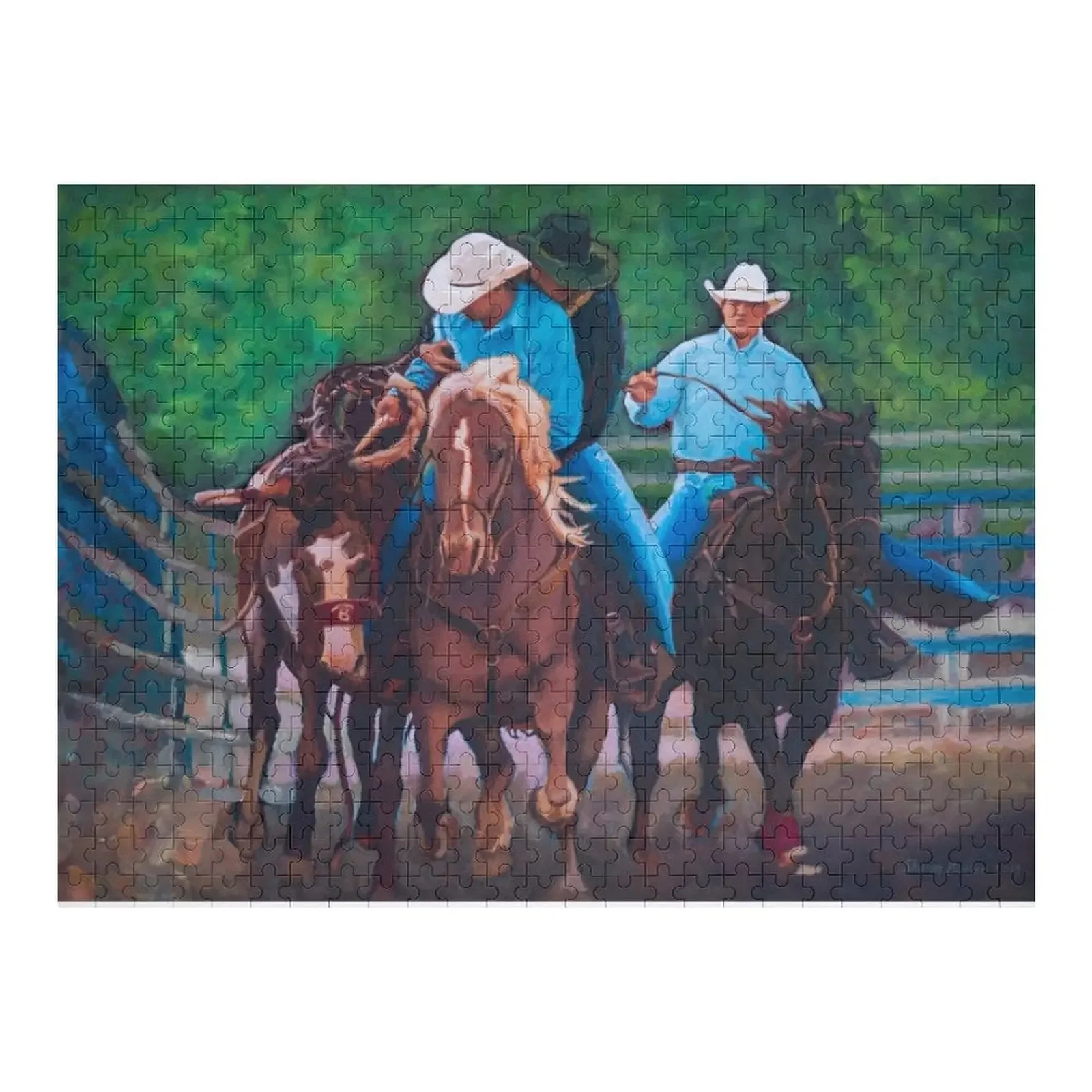 

Rodeo Cowboys Jigsaw Puzzle Custom Jigsaw Name Wooden Toy Picture Puzzle