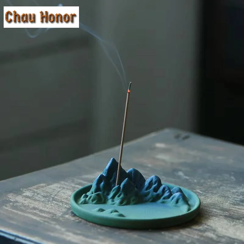 The Vast Land Thread Fragrance Insertion Ceramic Incense Holder Aesthetic Water Fountain Decoration Smell Distributor Ornaments