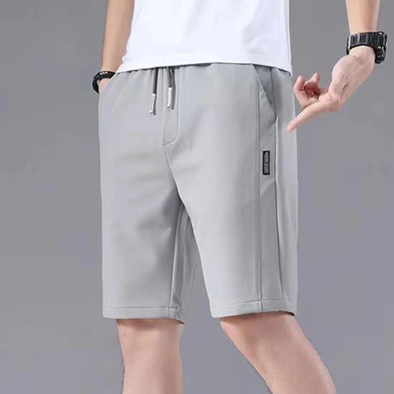Men's Sports Shorts Solid Color Straight Pattern Loose Type Summer ...