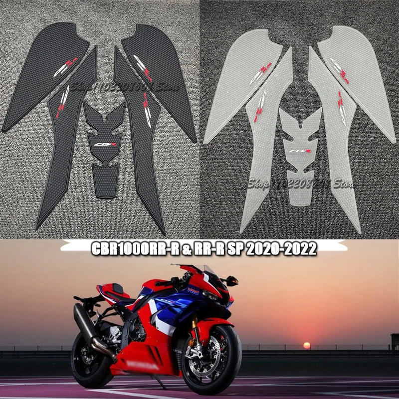 For Honda CBR1000RR-R and RR-R SP 2019-2022 Sticker Fishbone 3D Fuel Tank Pad Sticker Oil Gas Protection Cover Decoration