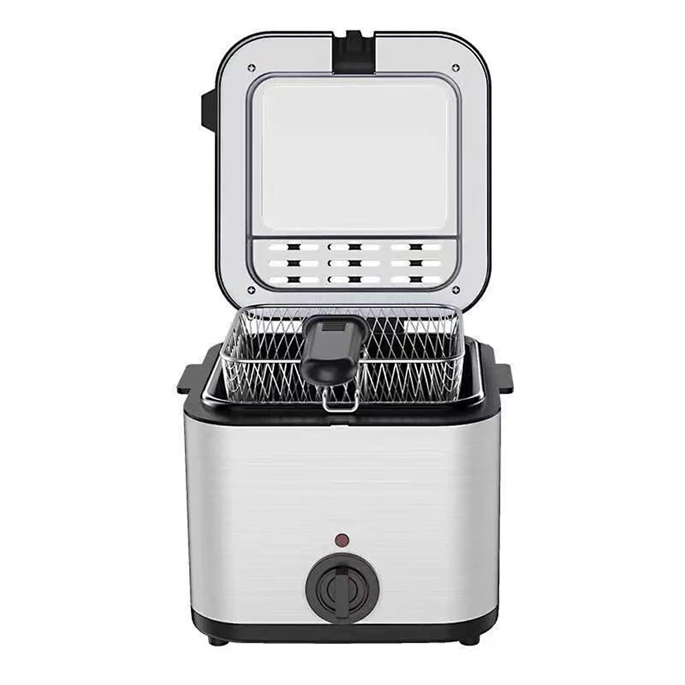 2.5L Electric Fryer Household Mini Electric Fryer 1000W Multiple Function Stainless Steel Fryer Kebab French Fries Machine