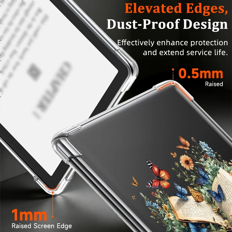 Ultra-Thin Transparent Shockproof TPU E-Reader Case