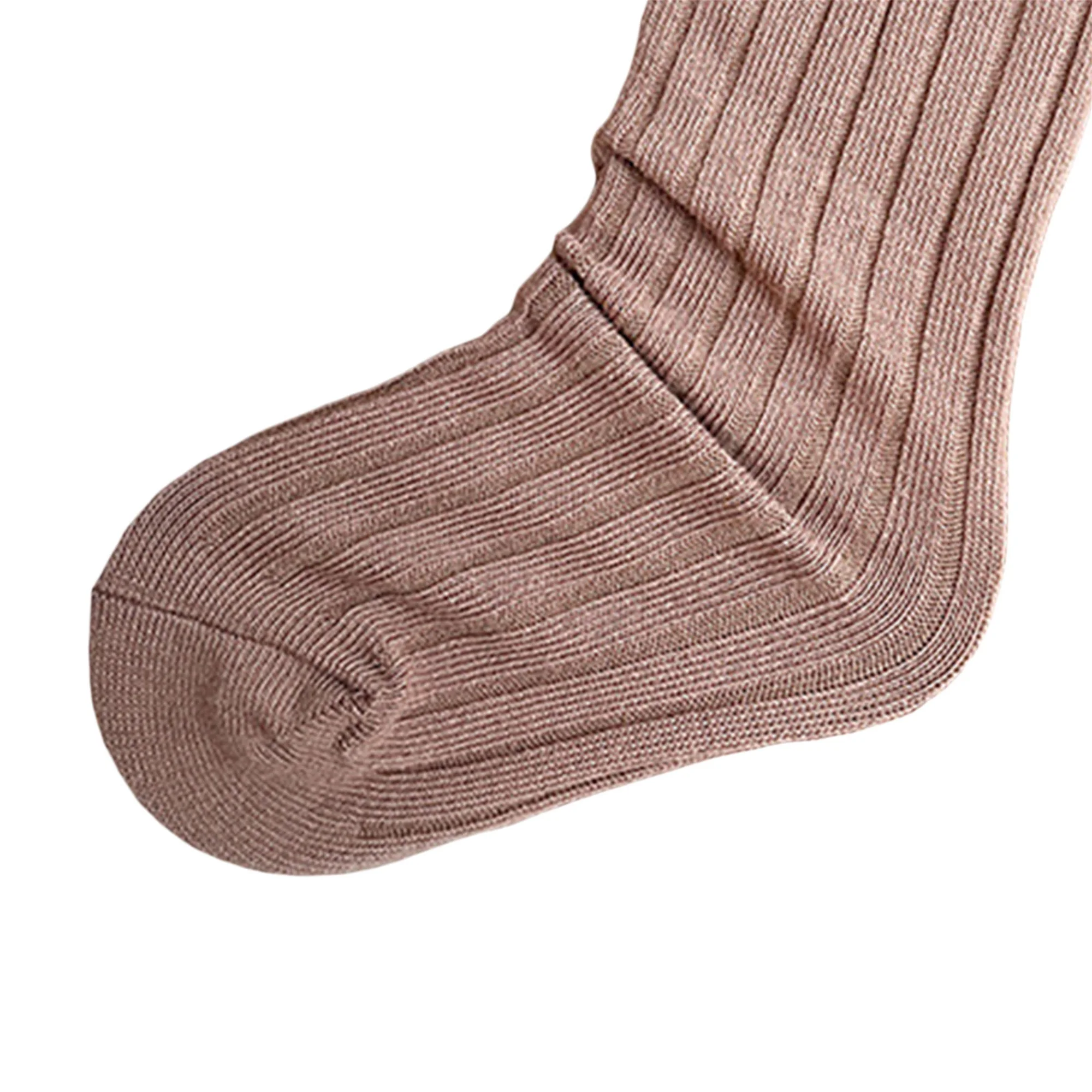 Adorable Baby Girl Over-the-Knee Socks Sweet Cable Knit Tights with Satin Bow for Newborns Toddlers Kids