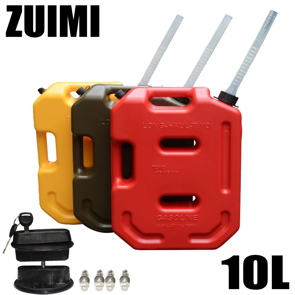 10L Jerrycan Gasoline Diesel Fuel Tank for Offroad SUV ATV Motorcycle Tricycle
