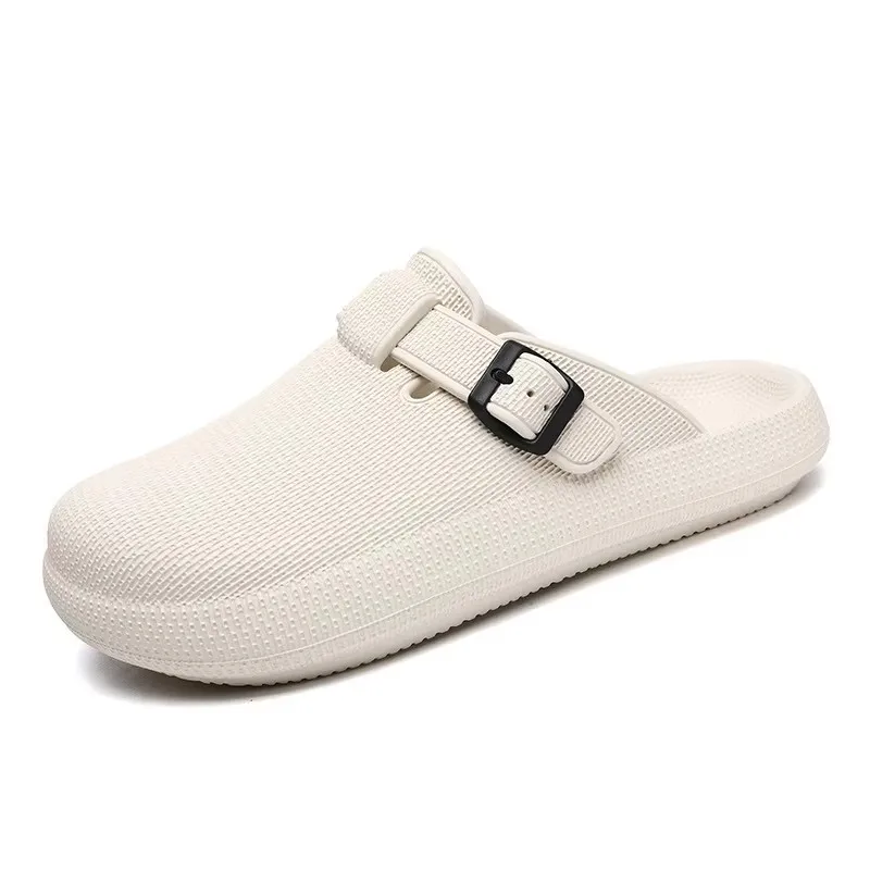 Crestar Summer Women Clogs Slippers Fashion Thick Bottom Mules Sandals Men Waterproof Garden Shoes Adult Adjustable Buckle Shoes 5