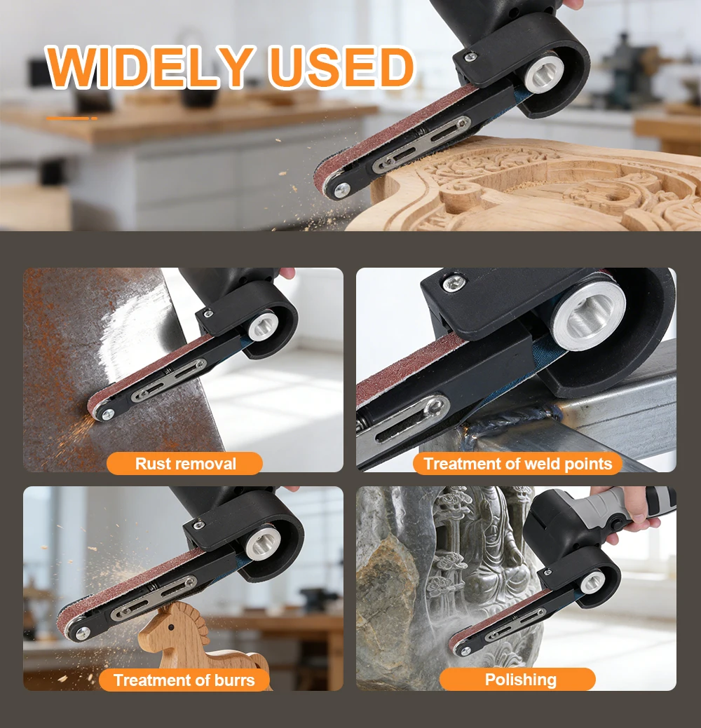 Cordless Belt Sander Mini Polishing Cutting Machine Electric Angle Grinder for M