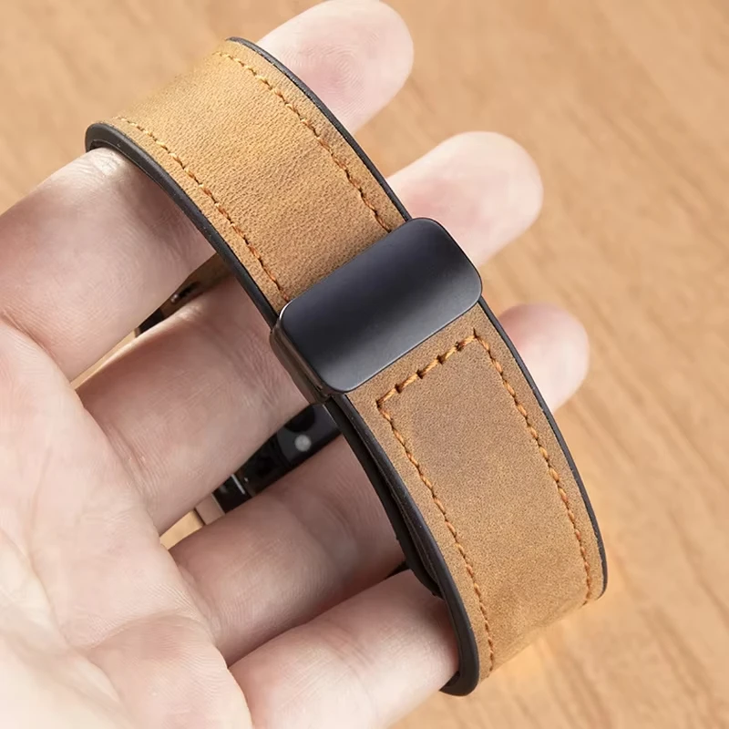 Magnetic Leather Strap, 22mm - Premium Wristband Bracelet
