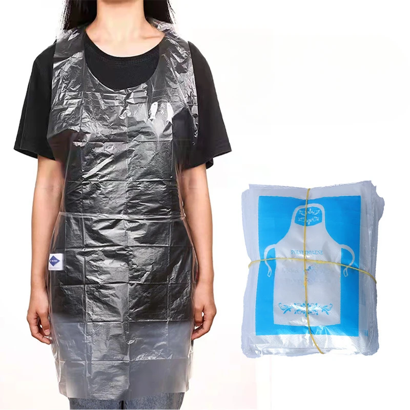 10 PCS Disposable Waterproof Adult Kids Crafts Sex Apron Painting Party Cooking Housework Picnic DIY Independent Transparent Art