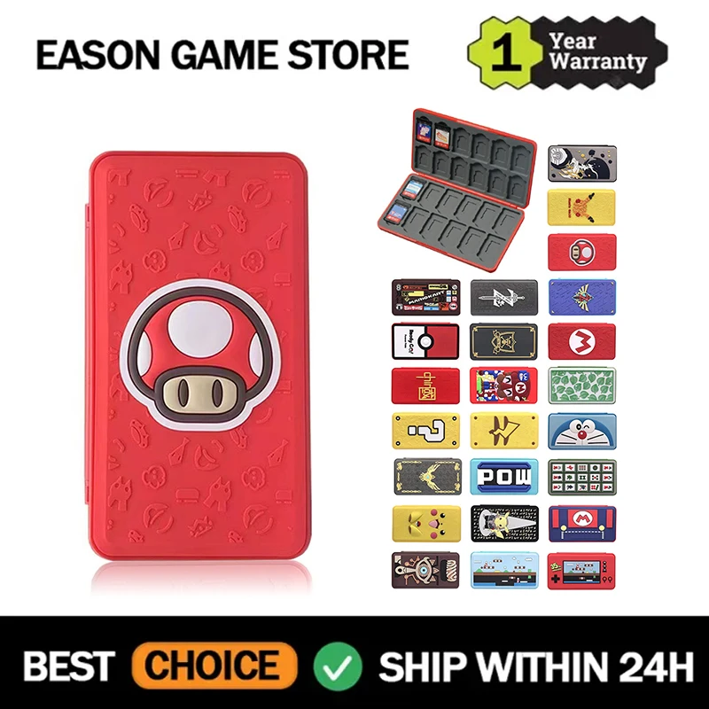 24 In 1 Switch Oled Game Card Case Storage Box Per Switch Game Card Tf Micro Sd Card Storage Custodia Protettiva