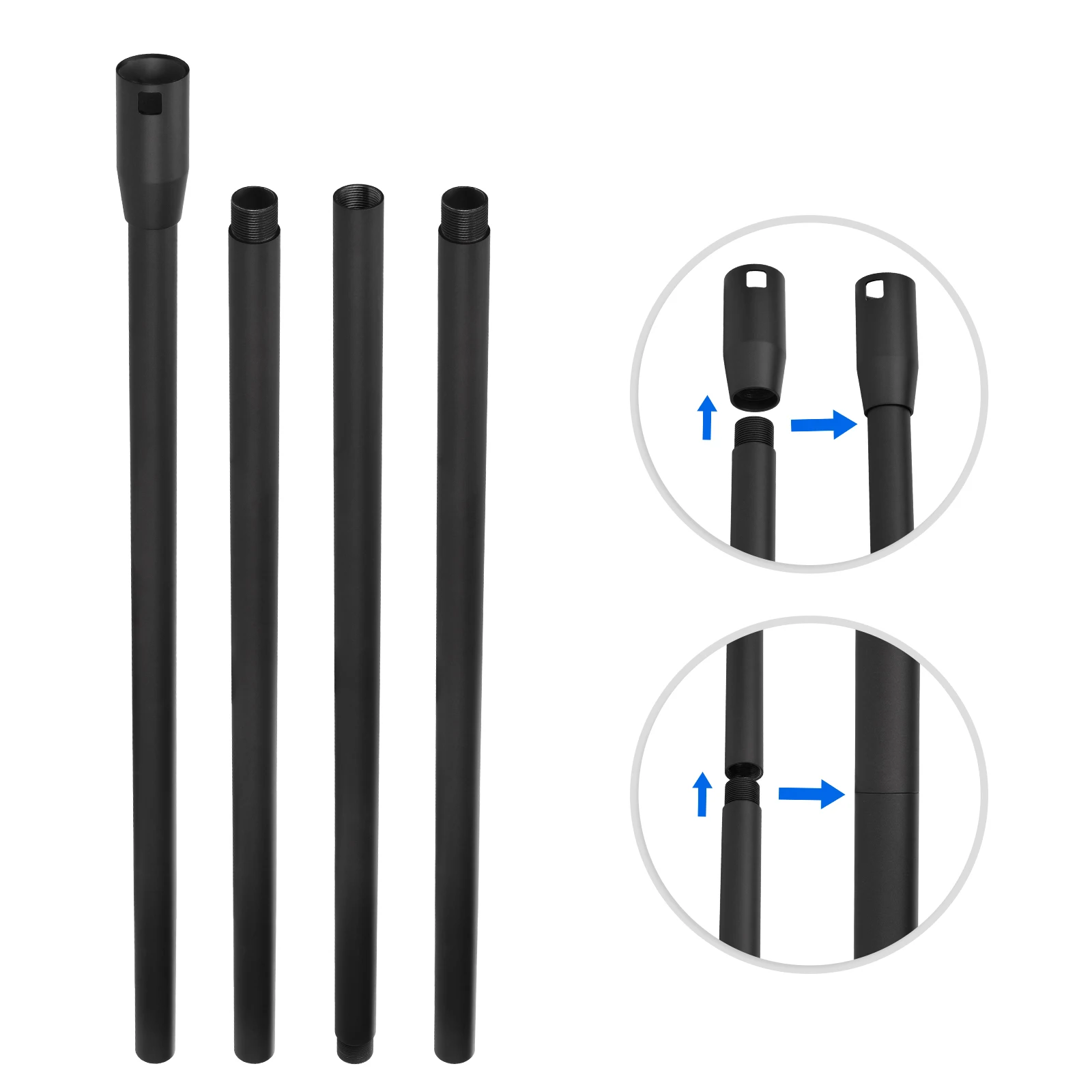 Superbat Aluminum Alloy RV Flagpole Long Pole Combo Bracket Mast Mounted for Starlink GEN 2 Transmitter Antenna Dish