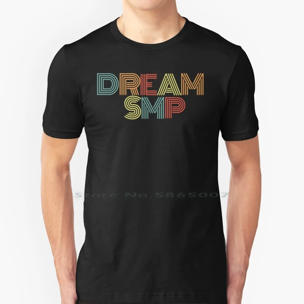 Dream Smp Retro T Shirt 100% Cotone Dream Smp War Dream Smp Server Big Size 6Xl Tee Gift Fashion