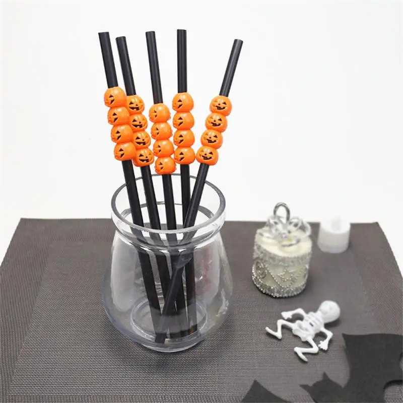 

Bar Accessories Widely Used 4 Colors Halloween Party Pumpkin Straw Popular Halloween Decorations Create A Terrifying Atmosphere