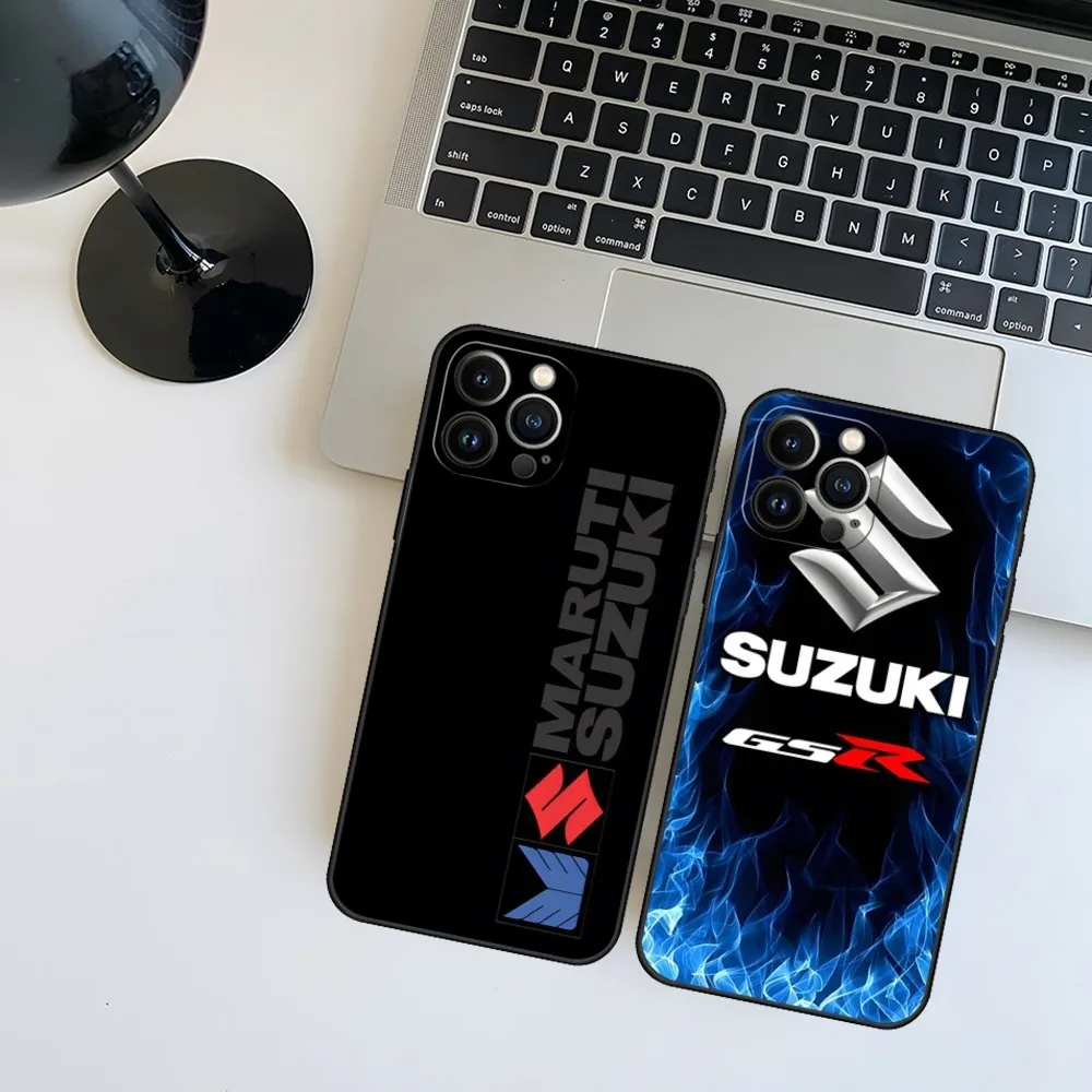 Чехол S-SUZUKIes для телефона с логотипом двигателя, облегающий чехол 2024 для IPhone 15 14 11 12 Pro 8 7 Plus X 13 Pro MAX SE2020 XS 13, чехлы