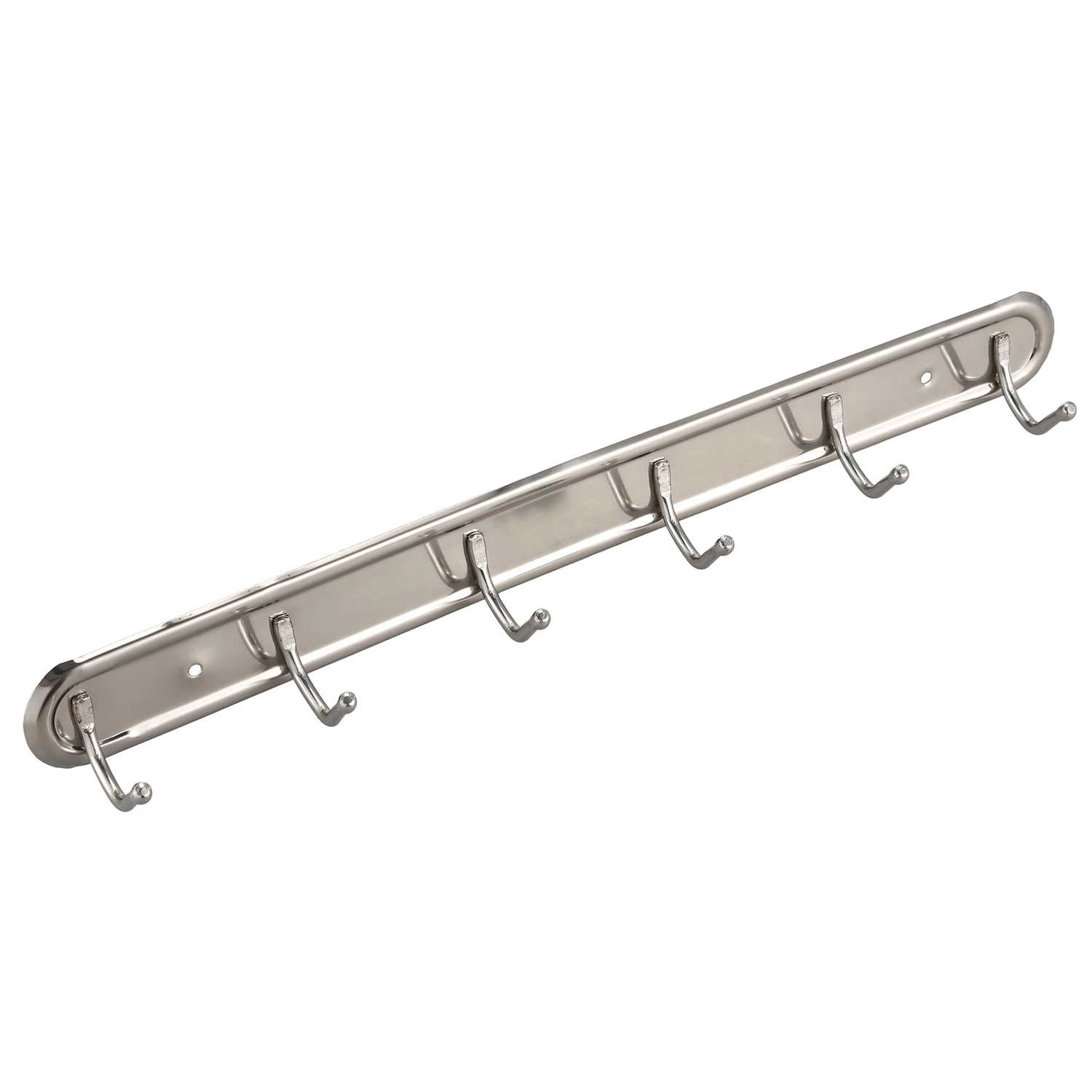 

Household Metal Wall Mounted 6 Hooks Towel Rack Hanger 15" Long