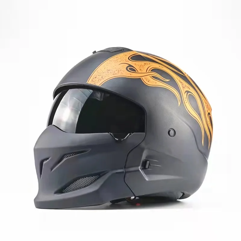 

Personality Half Predator Capacete Vintage Motorcycle Helmet Cascos Scorpion Multi-purpose Combination Casque Moto Locomotive