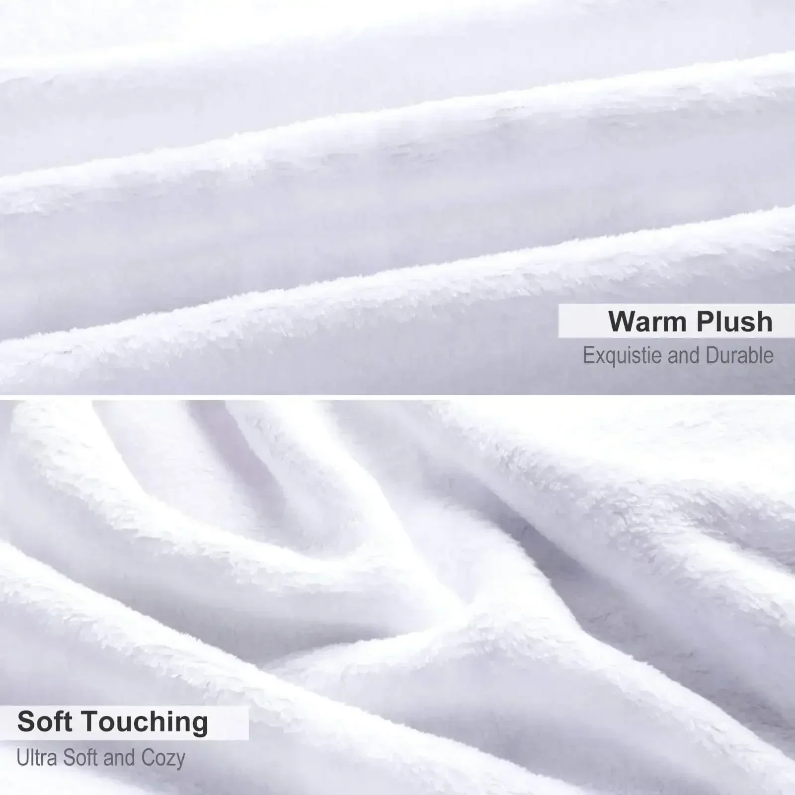 Cozy Soft Plush Fuzzy Outdoor Picnic Throw Blanket