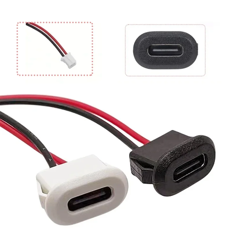 USB 2.0 Welded Wire Type Charging Port 5PCS for Toy Table Lamp Precision Instrument