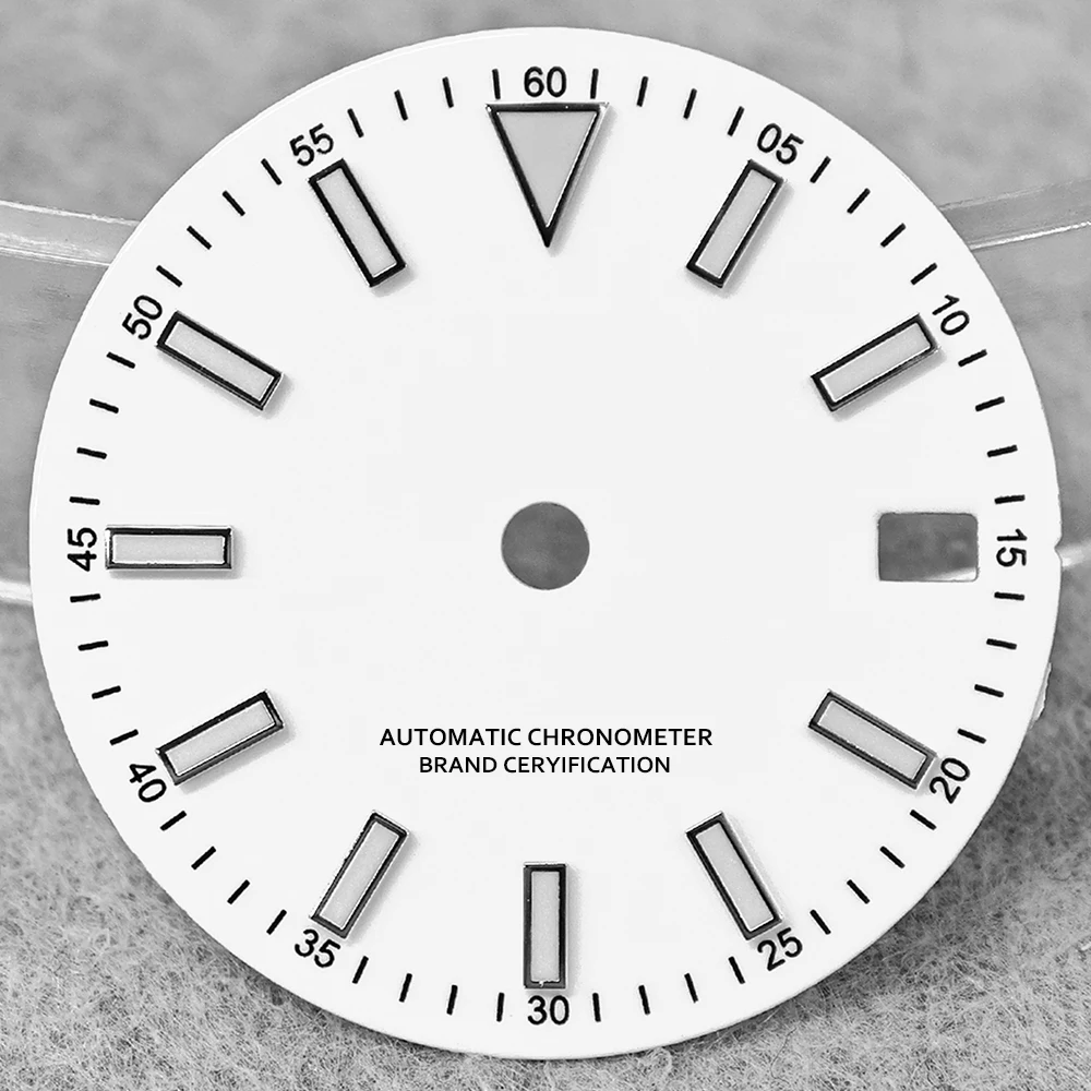 Green Luminous High-Quality Watch Face for Date Series, 28.5mm Dial